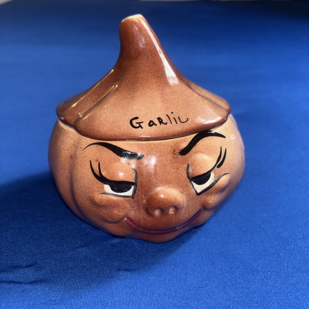 Starnes Of California Garlic Storage Jar Mid-Century Modern Hand Made In Use